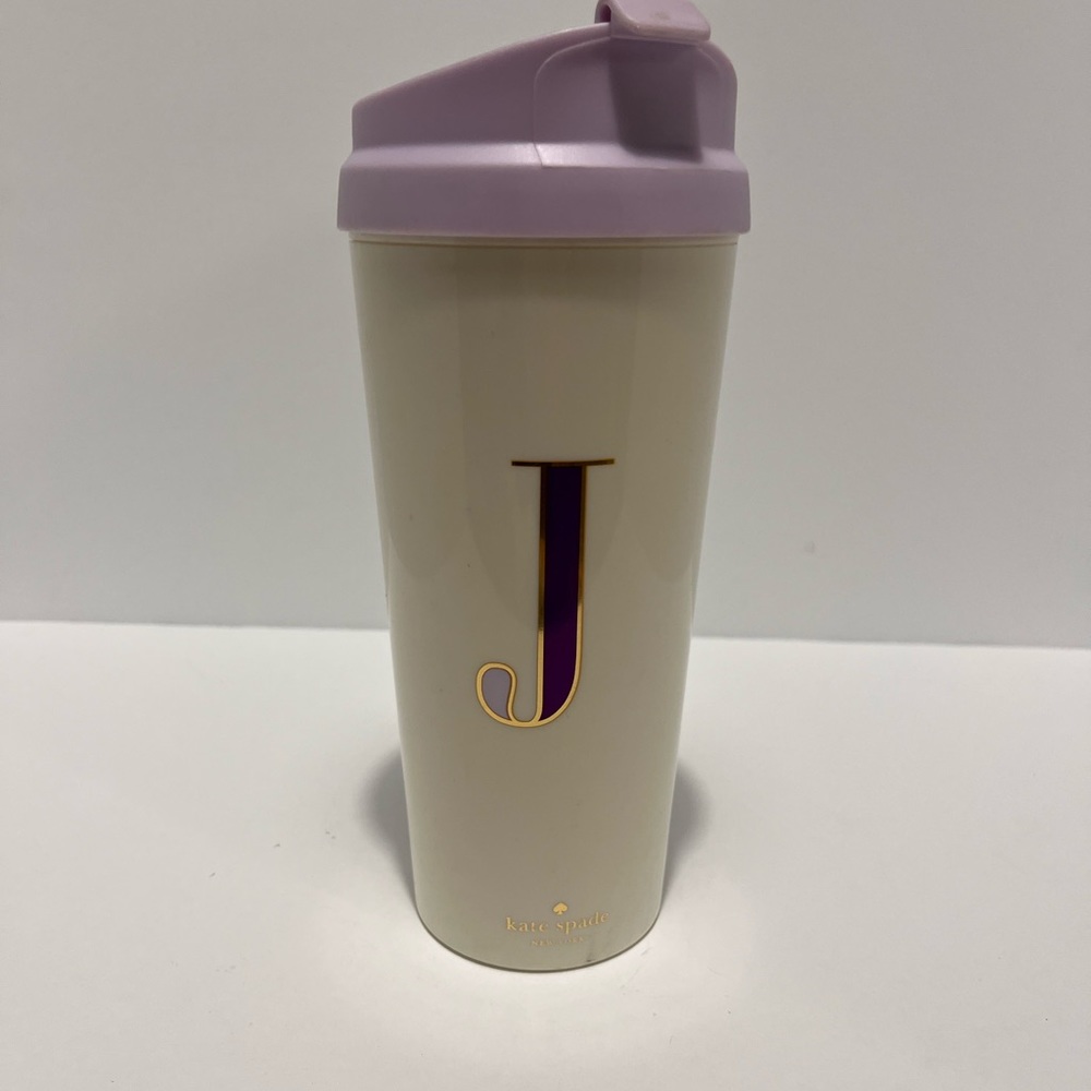 kate spade letter “j” hot drink tumbler